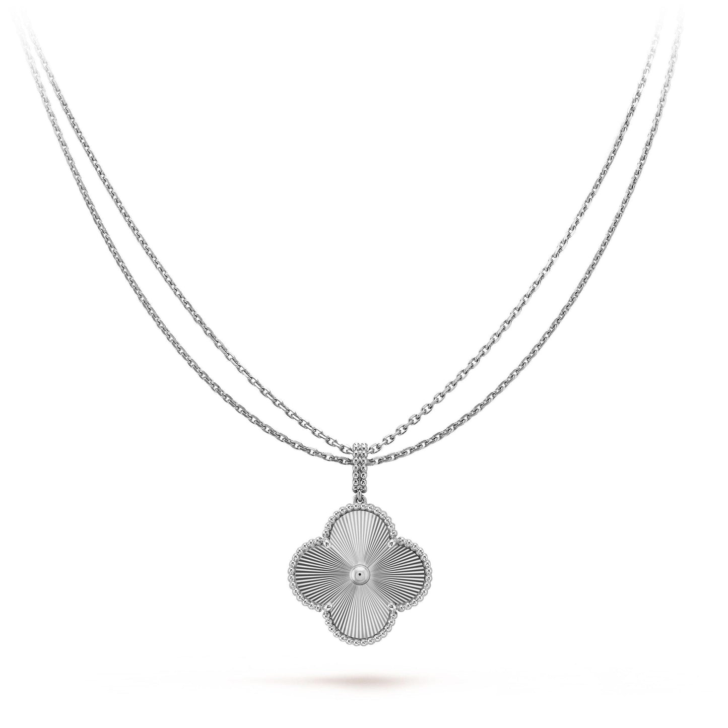 [⭐JeweliWhal]CLOVER 25MM SILVER BIG CLOVER NECKLACE