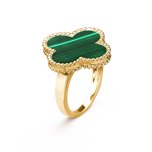 [⭐JeweliWhal]CLOVER MALACHITE RING