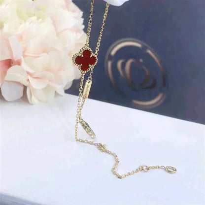 [⭐JeweliWhal]CLOVER  CARNELIAN SINGLE FLOWER BRACELET