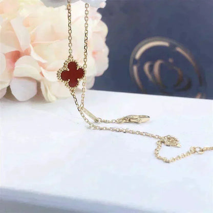 [⭐JeweliWhal]CLOVER  CARNELIAN SINGLE FLOWER BRACELET