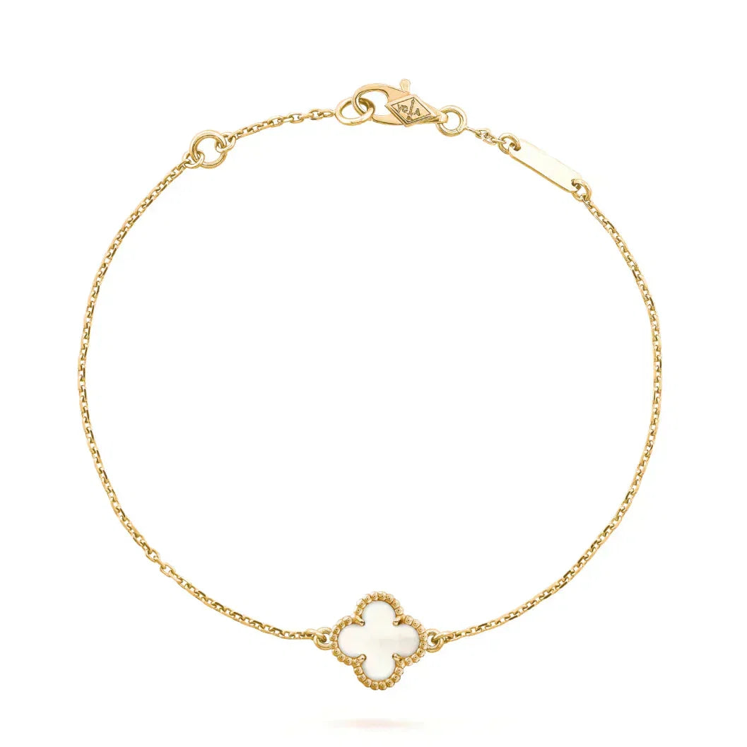 [⭐JeweliWhal]CLOVER WHITE MOP SINGLE FLOWER BRACELET