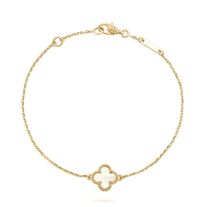 [⭐JeweliWhal]CLOVER WHITE MOP SINGLE FLOWER BRACELET