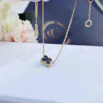 [⭐JeweliWhal]CLOVER ONYX SINGLE FLOWER BRACELET