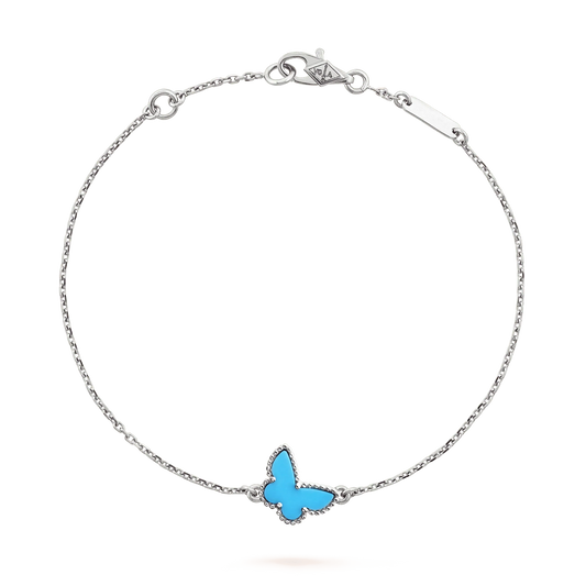 [⭐JeweliWhal]BUTTERFLY TURQUOISE BUTTERFLY BRACELET SILVER