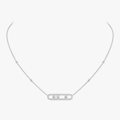 [⭐JeweliWhal] Move Pave_ Rose Gold Diamond Necklace