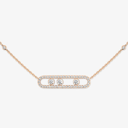 [⭐JeweliWhal] Move Pave_ Rose Gold Diamond Necklace