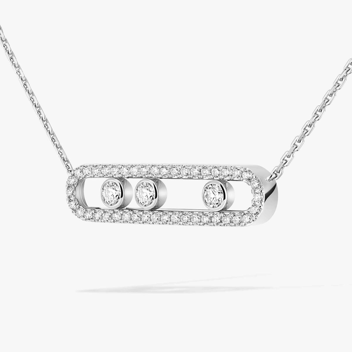 [⭐JeweliWhal] Move Pave_ Rose Gold Diamond Necklace