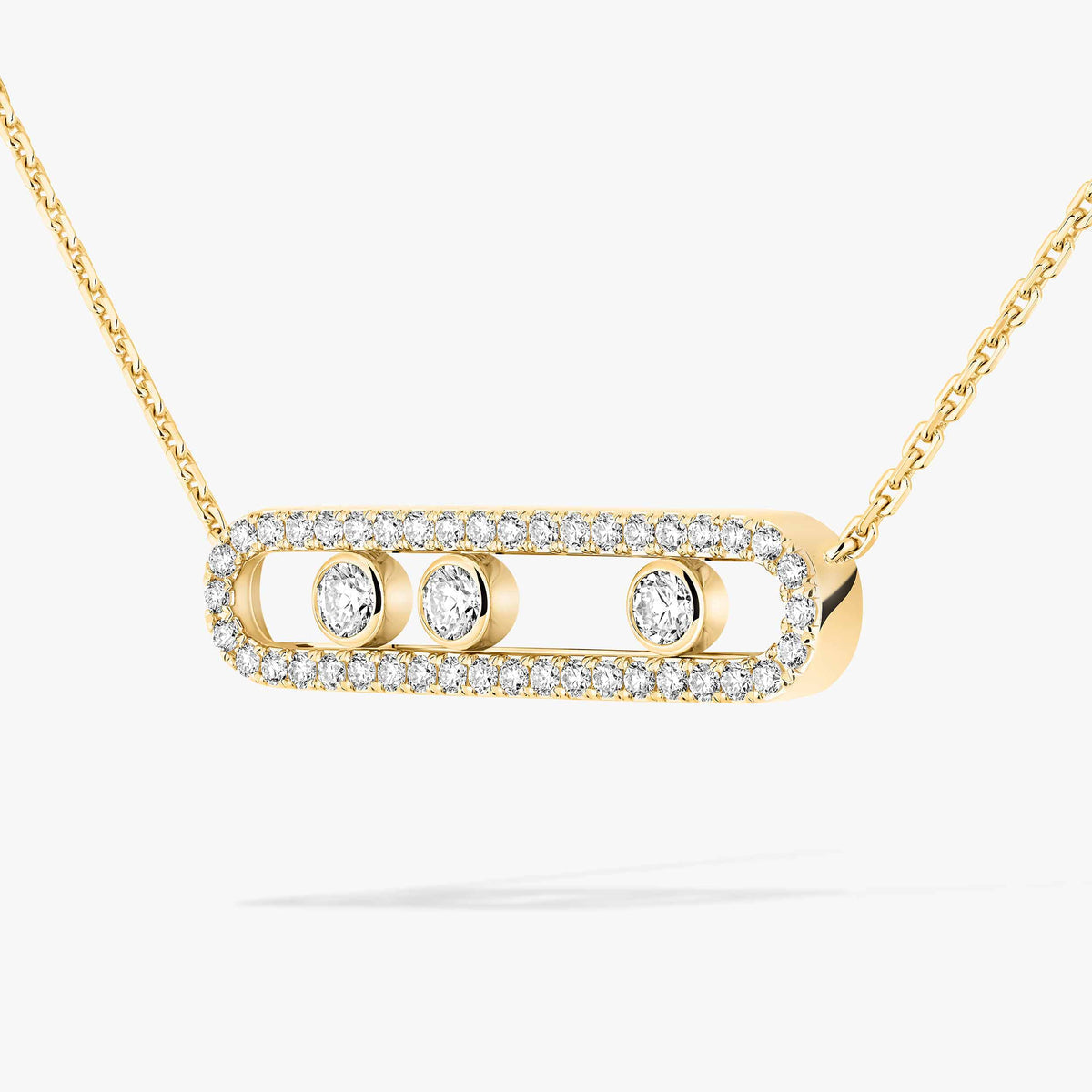 [⭐JeweliWhal] Move Pave_ Rose Gold Diamond Necklace