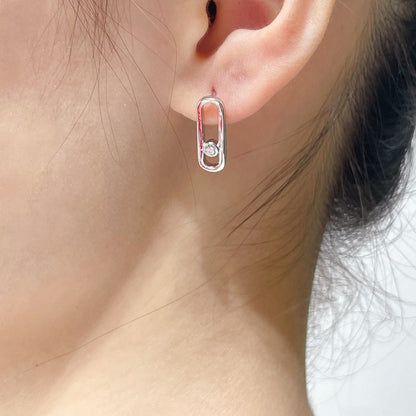 [⭐JeweliWhal]MOVE UNO SMALL 1 DIAMOND EARRINGS