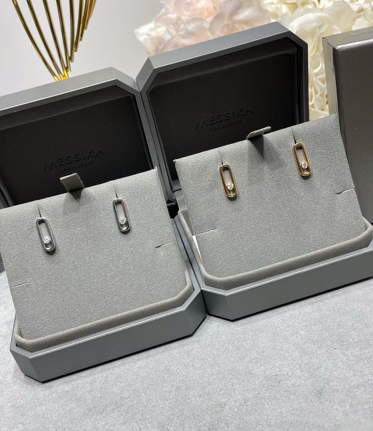 [⭐JeweliWhal]MOVE UNO SMALL 1 DIAMOND EARRINGS