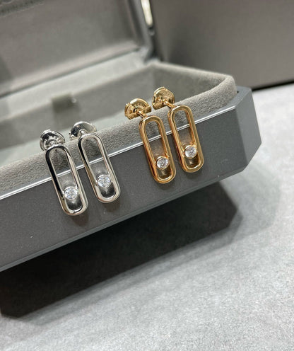 [⭐JeweliWhal]MOVE UNO SMALL 1 DIAMOND EARRINGS