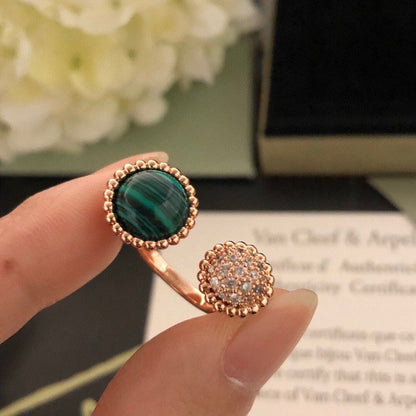 [⭐JeweliWhal]PERLEE COULEURS DIAMOND ROSE GOLD BETWEEN THE FINGER RING