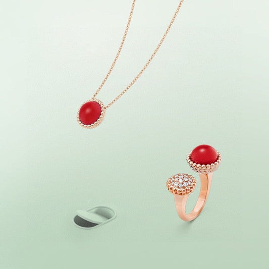 [⭐JeweliWhal]PERLEE COULEURS DIAMOND ROSE GOLD BETWEEN THE FINGER RING
