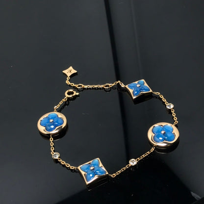 [⭐JeweliWhal]STAR AND SUN 4 MOTIF BLUE BRACELET