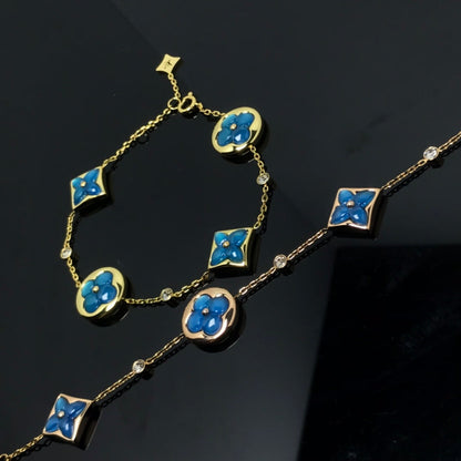 [⭐JeweliWhal]STAR AND SUN 4 MOTIF BLUE BRACELET