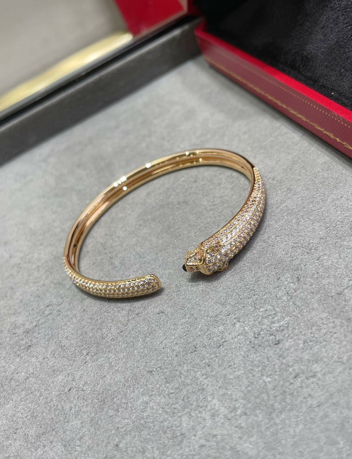 [⭐JeweliWhal]PANTHERE FULL DIAMOND OPEN BRACELET