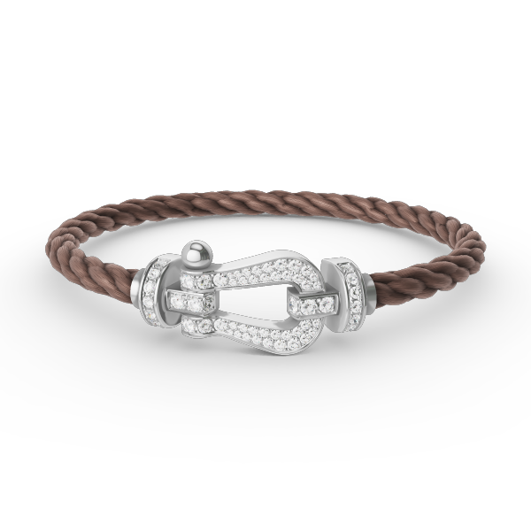 [⭐JeweliWhal]FORCE LARGE HORSESHOE FULL DIAMOND BRACELET SILVER