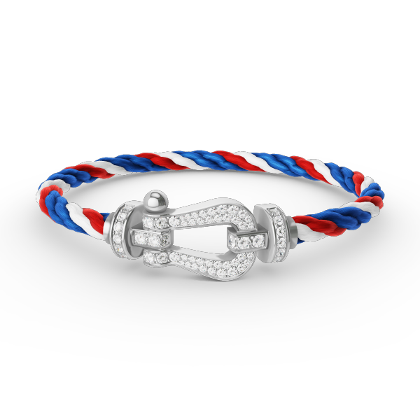 [⭐JeweliWhal]FORCE LARGE HORSESHOE FULL DIAMOND BRACELET SILVER