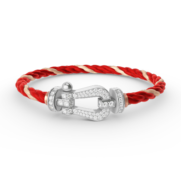 [⭐JeweliWhal]FORCE LARGE HORSESHOE FULL DIAMOND BRACELET SILVER