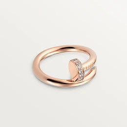 [⭐JeweliWhal]JUSTE RING 2.65MM PINK GOLD DIAMOND
