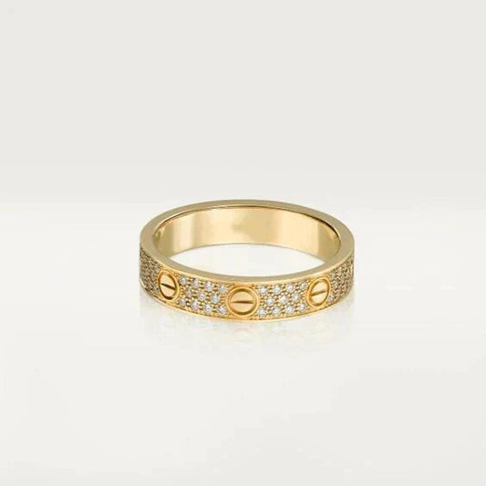 [⭐JeweliWhal]LOVE RING 3.6MM DIAMOND PAVED