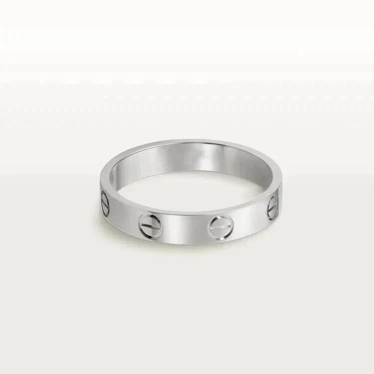 [⭐JeweliWhal]LOVE RING 4MM 1 DIAMOND SILVER