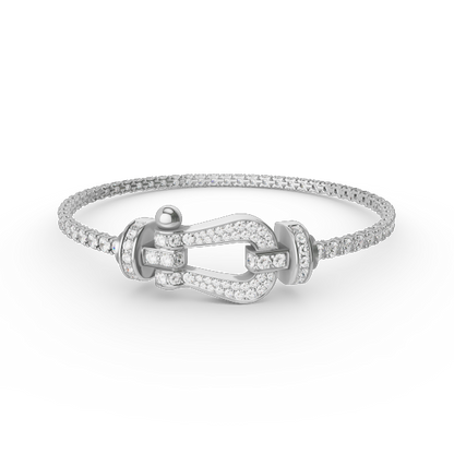 [⭐JeweliWhal]FORCE  LARGE HORSESHOE FULL DIAMOND TENNIS BRACELET