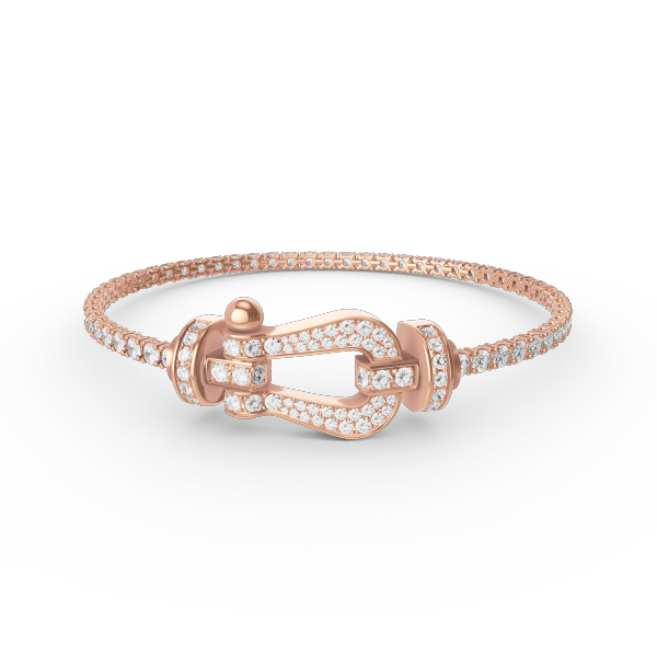 [⭐JeweliWhal]FORCE  LARGE HORSESHOE FULL DIAMOND TENNIS BRACELET